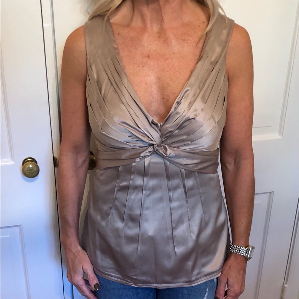 Polyester champagne top